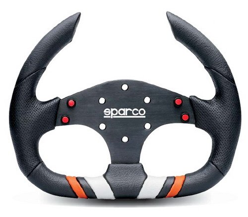 SPARCO P 104 LIMITE Руль кожаный, хват овальный, вылет 30 мм, диаметр 310 мм